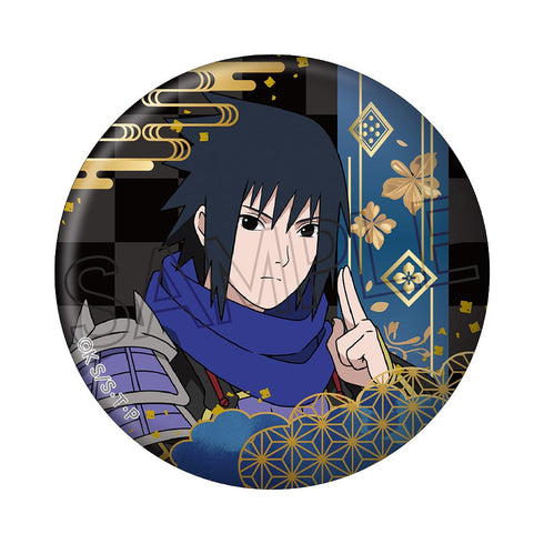『NARUTO-ナルト- 疾風伝』箔押し缶バッジ 忍武者 うちはサスケ
